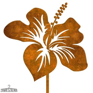 Zawieszalnia – décoration de jardin Hibiscus en acier corten 19×97 cm