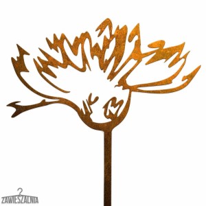 Zawieszalnia – décoration de jardin en acier corten Bleuet Rouillé XL sur tige