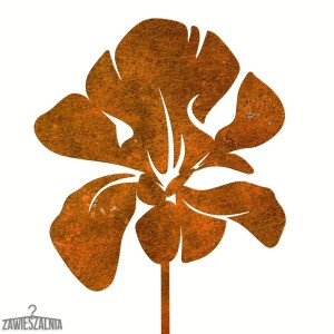 Zawieszalnia – décoration de jardin Iris Rouillé en acier corten XL 17×96 cm