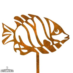 Bijoux de Jardin – poisson décoratif Otylia XL en acier corten 22×93 cm