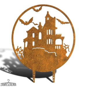 Décoration de jardin Château Obscur XL 59×72 cm, acier corten