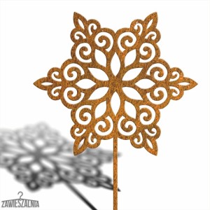 Biżuteria Ogrodowa – décoration de jardin Étoile de Neige XXL 93 cm acier corten