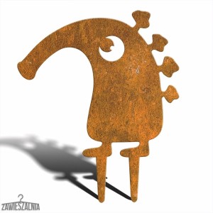 Ornement de jardin – Monstre Lutin M 33×39 cm, acier corten
