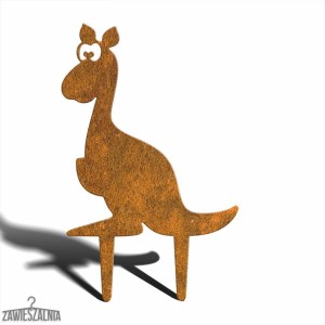 Pupil Ogrodowy – décoration de jardin Kangourou Oskar M 39 cm, acier Corten