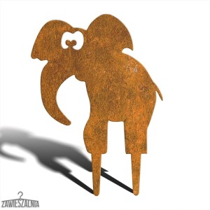 Zawieszalnia – décoration de jardin Pupil Éléphant Benio M 39 cm, acier corten