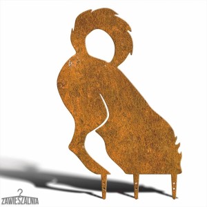 Zawieszalnia – décoration de jardin Chien Rouillé Kopidołek XL en acier corten 45×69 cm