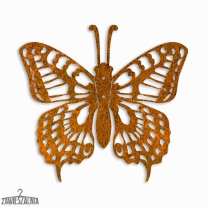 Zawieszalnia – décoration murale 3D Papillon Machaon M 31×29 cm acier corten