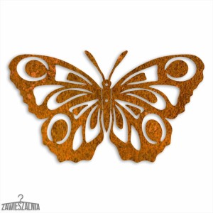 Zawieszalnia – décoration murale 3D Papillon Œil de Paon M 35 cm acier corten