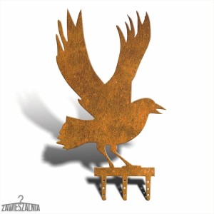 Zawieszalnia – épouvantail de jardin Corbeau XL 38×64 cm acier corten avec patine