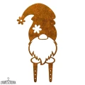 Décoration de jardin Gnome Joyeux L 21×41 cm – acier corten avec patine naturelle 1008-1465-2 (1)