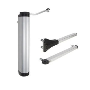 Locinox – ferme-portillon hydraulique vertical pour portillons 90° et 180° argenté