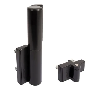 Locinox PUMA – ferme-porte hydraulique et charnière 180° pour portillons noir RAL 9005