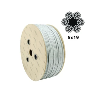 Câble en acier galvanisé Ø10,0 mm 6×19 avec âme fibreuse FC