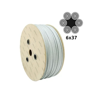 Câble en acier galvanisé Ø13,0 mm 6×37 avec âme fibre FC