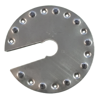 Rondelle de mise à la terre PV ronde avec encoche Ø44 mm – acier inoxydable A2