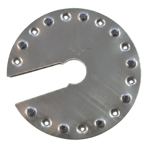 Rondelle de mise à la terre PV ronde avec encoche Ø44 mm – acier inoxydable A2