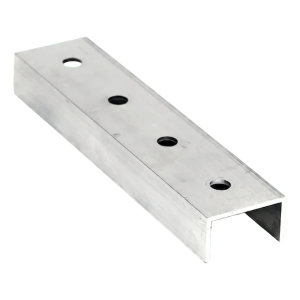 Connecteur de profilé de montage PV en aluminium 20 cm – profilé en U 25×45×25 mm