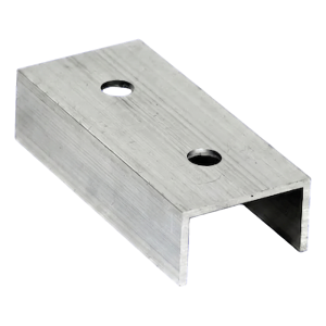 Connecteur de profil de montage PV en aluminium 100 mm – profilé en U 25×45×25