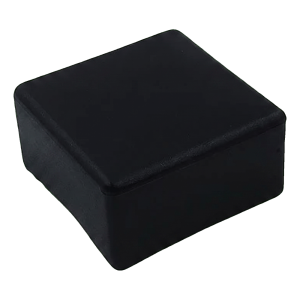 Embout plat noir pour profilé de montage PV 40×40 mm – type 3 LLDPE