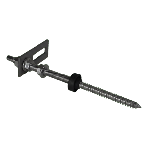 Vis à double filetage M10×200 avec adaptateur 80×30 mm pour montage PV