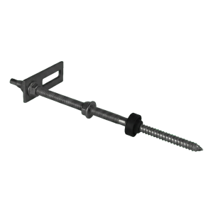 Vis à double filetage M10x250 avec adaptateur de montage 80x30 mm pour structures PV