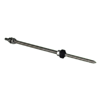 Vis à double filetage M10×300 mm A2 pour adaptateurs et triangles PV avec rondelle EPDM