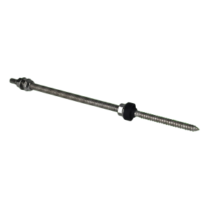 Vis à double filetage M10×300 mm A2 pour adaptateurs et triangles PV avec rondelle EPDM