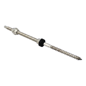 Vis à double filetage M12×300 mm acier inoxydable A2 – fixation PV pour chevrons