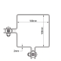 Collier d'angle pour panneaux de clôture 100x100 mm galvanisé 000-773 (2)