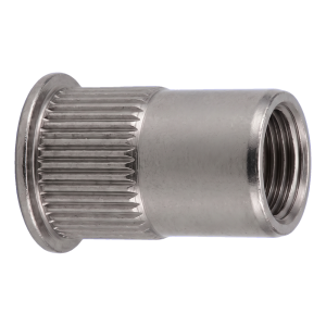 Écrou à river en acier inoxydable A2 M5×11,5 mm – petite tête fraisée, fût moleté – carton de 250 pièces