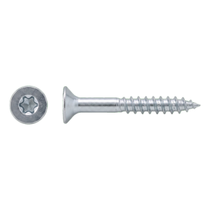 Vis pour construction bois en acier inoxydable A2 TX25 6,0×100 mm – tête fraisée, filetage partiel – carton de 100 pièces