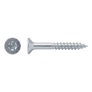Vis pour construction bois en acier inoxydable A2 TX20 4,0×60 mm – tête fraisée, filetage partiel – carton de 200 pièces