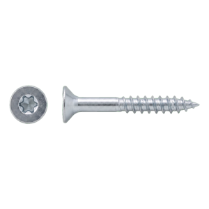 Vis pour construction bois en acier inoxydable A2 TX25 6,0×70 mm – tête fraisée, filetage partiel – carton de 100 pièces