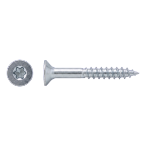 Vis pour construction bois en acier inoxydable A2 TX20 4,0×50 mm – tête fraisée, filetage partiel – carton de 200 pièces
