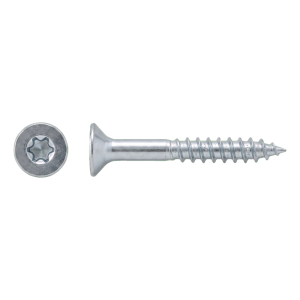 Vis pour construction bois en acier inoxydable A2 TX25 6,0×60 mm – tête fraisée, filetage partiel – carton de 100 pièces