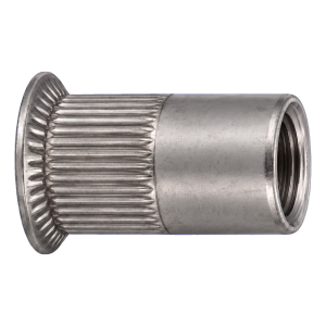 Écrou à river en acier inoxydable A2 M5×13,5 mm – tête fraisée, fût moleté – carton de 250 pièces