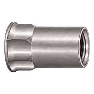 Écrou à river en acier inoxydable A2 M10×20,5 mm – petite tête fraisée, fût semi-hexagonal – carton de 250 pièces