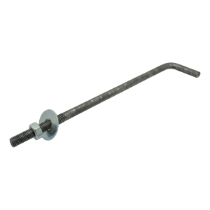 Tige d'ancrage coudée en L (tige filetée coudée) M14 × 450 mm, noire