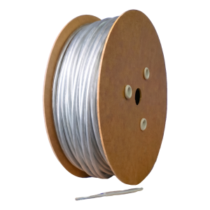 Câble acier gainé PVC galvanisé Ø4 mm, transparent, âme Ø2,0 mm (1x19) — au mètre