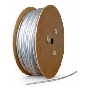 Câble acier gainé PVC galvanisé Ø8 mm, transparent, âme Ø5,0 mm (6x7) — au mètre