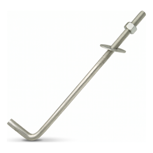 Tige d'ancrage coudée en L (boulon d'ancrage coudé) M12×350 mm – galvanisée