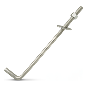 Tige d'ancrage coudée en L (connecteur à vis coudé) M12×400 mm – galvanisée