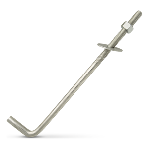 Tige d'ancrage coudée en L (tige filetée coudée) M12×450 mm – galvanisée
