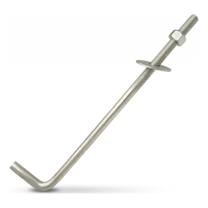 Tige d'ancrage coudée en L (connecteur fileté coudé) M14×350 mm – galvanisée