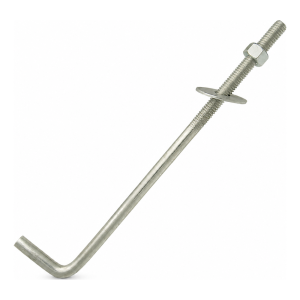Tige d'ancrage coudée en L pour sablière (boulon d'ancrage coudé) M16×350 mm – galvanisée