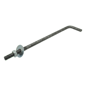 Tige d'ancrage coudée en L (tige filetée coudée) M14×400 mm – noire