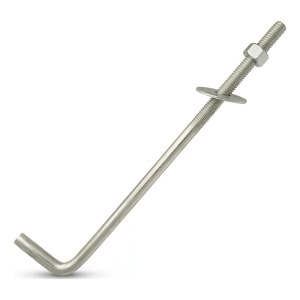 Tige d'ancrage coudée en L (tige filetée coudée) M16×400 mm – galvanisée