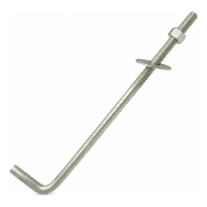 Tige d'ancrage coudée en L (connecteur à vis coudé) M16×450 mm – galvanisée