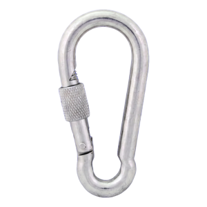 Mousqueton pompier à vis galvanisé 14×180 mm – écrou de sécurité, DIN 5299 D