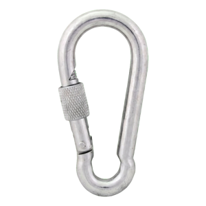 Mousqueton pompier à vis galvanisé 15×200 mm – écrou de sécurité, DIN 5299 D